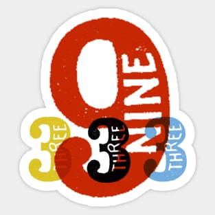 Number 9 Sticker